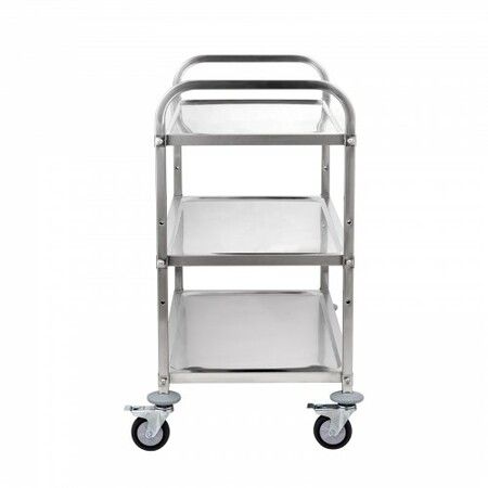 3-Tier Utility Cart Rolling Cart on Wheels 37.5"x20"x37.7" 450 LBS 6 Hooks