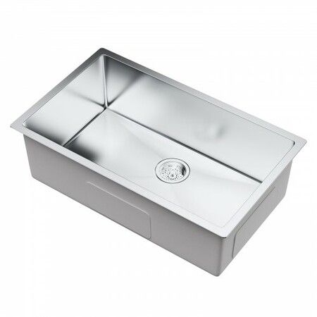 Kitchen Sink 304 Stainless Steel Drop-In Sinks Undermount Single Bowl Basin with Accessories(Pack of 3) Household Dishwasher Sinks for Workstation RV