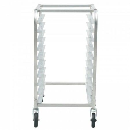 Bun Pan Rack 10-Tier Commercial Bakery Racks with Brake Wheels Aluminum Racking Trolley Storage for Half & Full Sheet Speed Rack 660x515x985 mm