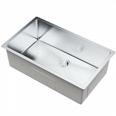 Kitchen Sink 304 Stainless Steel Drop-In Sinks Undermount Single Bowl Basin with Accessories(Pack of 3) Household Dishwasher Sinks for Workstation RV Prep