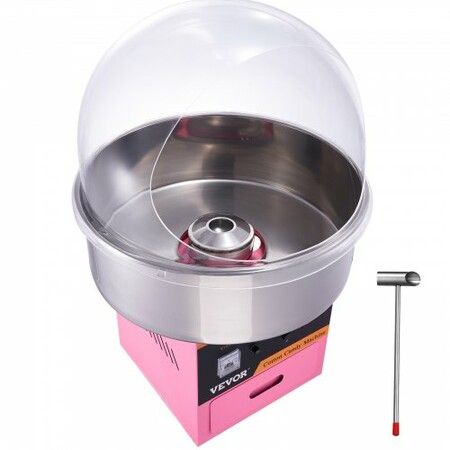 Commercial Cotton Candy Machine with Cover Sugar Floss Maker 1000W Party