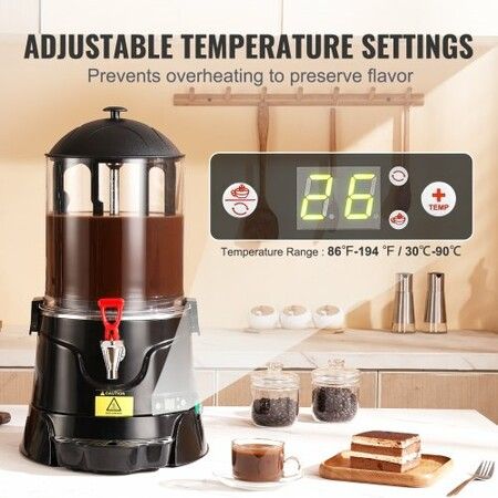 Hot Chocolate Dispenser 10 L ABS Hot Chocolate Maker Machine for Hot Drink