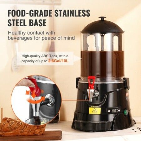 Hot Chocolate Dispenser 10 L ABS Hot Chocolate Maker Machine for Hot Drink