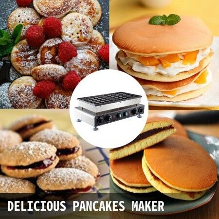 Dutch Pancake Maker Mini Dutch Pancake Maker 50Pcs 1.8-Inch Poffertjes Machine