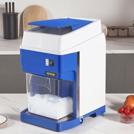 Commercial Ice Shaver Crusher 120kg Per Hour Electric Snow Cone Maker with 2kg Ice Box 300W Tabletop Shaved Ice Machine for Parties Events Snack Bar