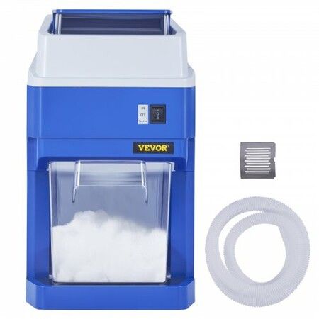 Commercial Ice Shaver Crusher 120kg Per Hour Electric Snow Cone Maker with 2kg Ice Box 300W Tabletop Shaved Ice Machine for Parties Events Snack Bar