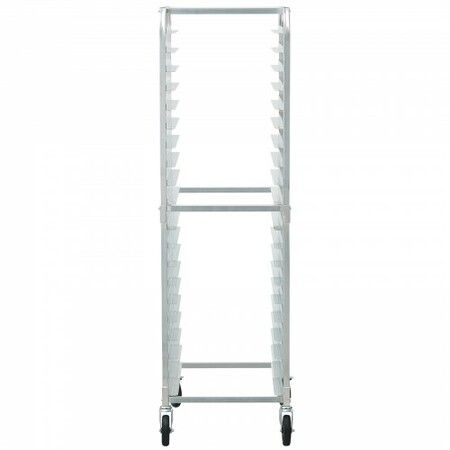 Bun Pan Rack 20-Tier Commercial Bakery Racks w/ Brake Wheels Aluminum Racking Trolley Storage for Half & Full Sheet Speed Rack For Kitchen Bread Baking