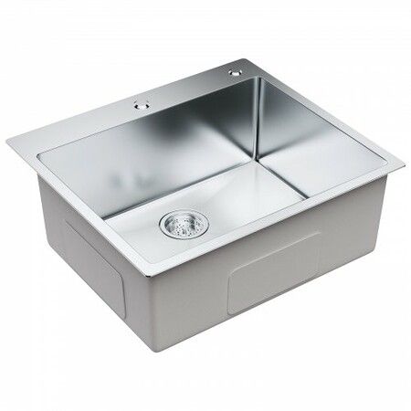 Kitchen Sink 304 Stainless Steel Drop-In Sinks Top Mount Single Bowl Basin with Accessories(Pack of 2) Household Dishwasher Sinks for Workstation