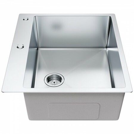 Kitchen Sink 304 Stainless Steel Drop-In Sinks Top Mount Single Bowl Basin with Accessories(Pack of 2) Household Dishwasher Sinks for Workstation