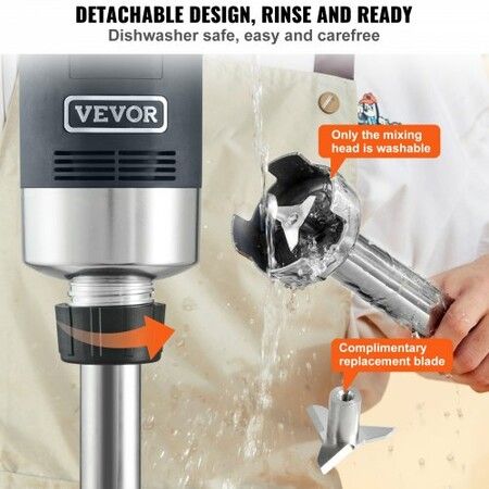 Commercial Immersion Blender Heavy Duty Hand Mixer 500W Variable Speed