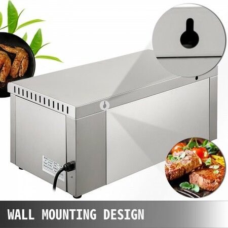 Salamander Broiler Adjustable Grid Salamander Oven Wall Mounted Salamander Grill 2000W Electric Cheese Melter Stainless Steel Raclette Grill