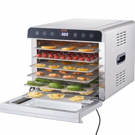 6 Trays Food Dehydrator Machine Stainless Steel 700W Jerky Fruit Drying