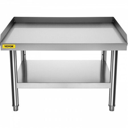 Stainless Steel Equipment Grill Stand 36 x 30 x 24 Inches Stainless Table Grill Stand Table with Adjustable Storage Undershelf Equipment Stand Grill Table