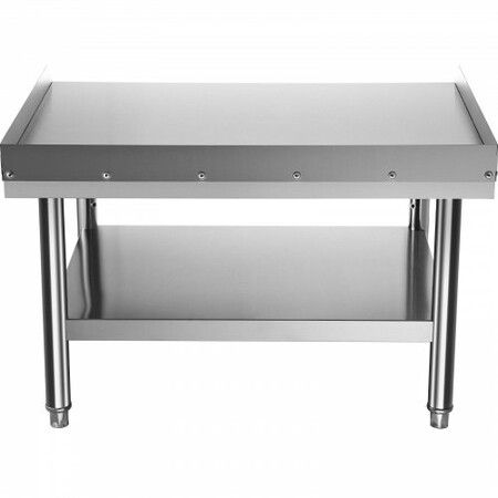 Stainless Steel Equipment Grill Stand 36 x 30 x 24 Inches Stainless Table Grill Stand Table with Adjustable Storage Undershelf Equipment Stand Grill Table