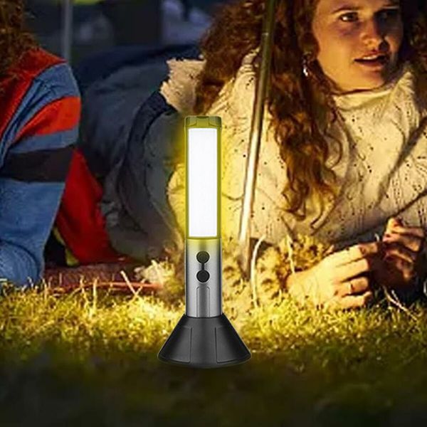 Portable Telescopic Camping Light Folding LED Flashlight 3 Head Rechargeable Outdoor Car Repair Work Camping Tent Light