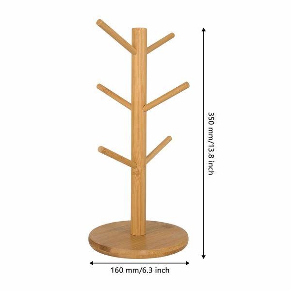 Mug Holder Tree,Coffee Cup Holder with 6 Hooks (Yellow)