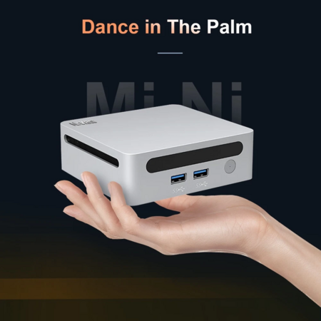 Ninkear N4 Mini PC, AMD Ryzen 5 4600H 6 Cores Max 4.0GHz, 16GB RAM 512GB SSD, Type-C (8K)+ 2*HDMI (4K) Triple Display, WiFi 6 Bluetooth 5.2