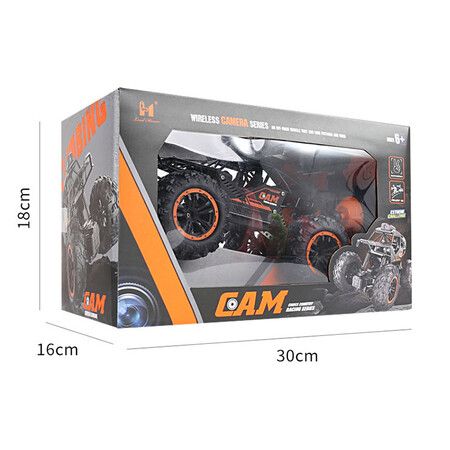 Black Alloy RC Car with HD WiFi Camera High Speed Off Road Climbing, Kids' Remote Control Toy Car