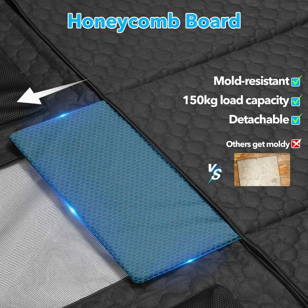 Pet Dog Car Seat Cover Cat Hammock Rear Backseat Extender Nonslip Waterproof Protector Mat Booster Travel Carrier for SUV Truck with Mesh Window