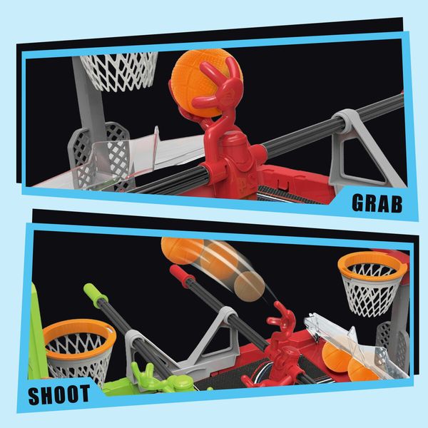 Foosketball Gaming Foosball Basketball Shoot and Score Board Table Top Games Hoop 2 Player Toys Play Set for Family Parent Child Interaction