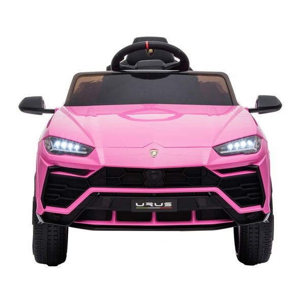 Kids Electric RC Car Ride On Toy Parental Remote Control Pedal 12V Off Road Vehicle Lamborghini Urus Licensed Pink with MP3 Light Bluetooth