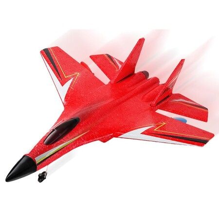 Gravity Gliders Airplane with Lights,Upgrade RC Plane Remote Control Glider Airplanes 2.4 GHZ 2 Channels,Anti-Collision Silicone Nose RC Plane (Red)