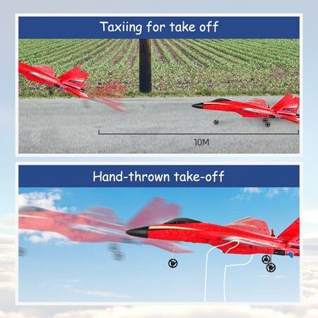 Gravity Gliders Airplane with Lights,Upgrade RC Plane Remote Control Glider Airplanes 2.4 GHZ 2 Channels,Anti-Collision Silicone Nose RC Plane (Red)