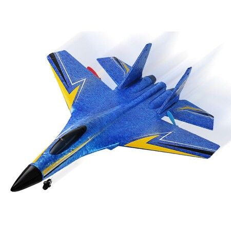 Gravity Gliders Airplane with Lights,Upgrade RC Plane Remote Control Glider Airplanes 2.4 GHZ 2 Channels,Anti-Collision Silicone Nose RC Plane (Blue)