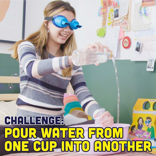 UpsideDownChallenge Game for Kids & Family - Complete Fun Challenges with Upside Down Goggles - Hilarious Game for Game Night and Parties - Ages 8+