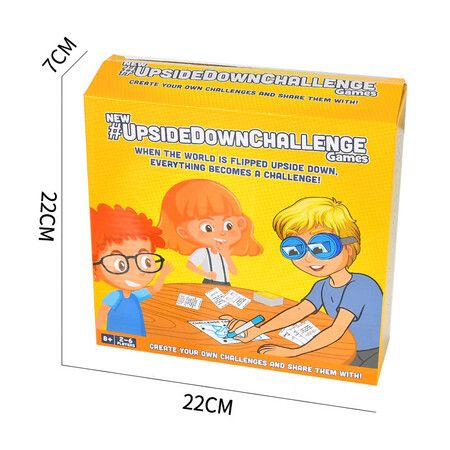 UpsideDownChallenge Game for Kids & Family - Complete Fun Challenges with Upside Down Goggles - Hilarious Game for Game Night and Parties - Ages 8+