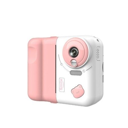 Kids Instant Print Camera,1080P Digital Camera 2.4Inch IPS Screen 10X Zoom Built-in Battery, Birthday Gift for Boy Girl (Pink)