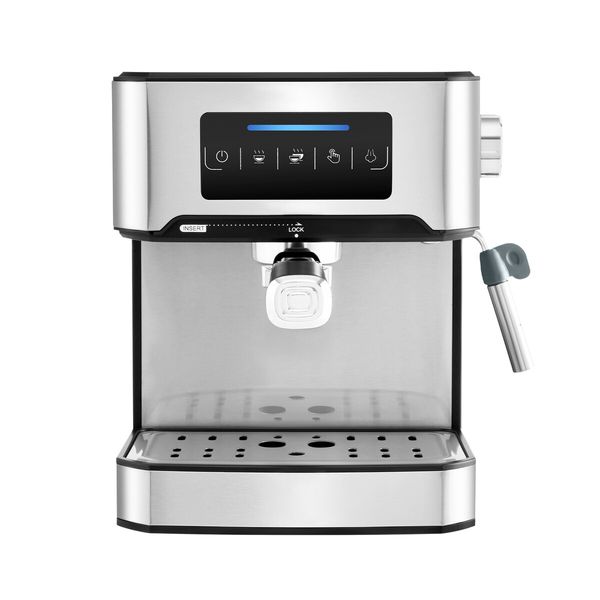 Espresso Coffee Machine 20 Bar 1.6L Portable Stainless Steel Latte Cappuccino Maker Home Office Cafe Milk Frother with Steam Wander Preheating Maxkon