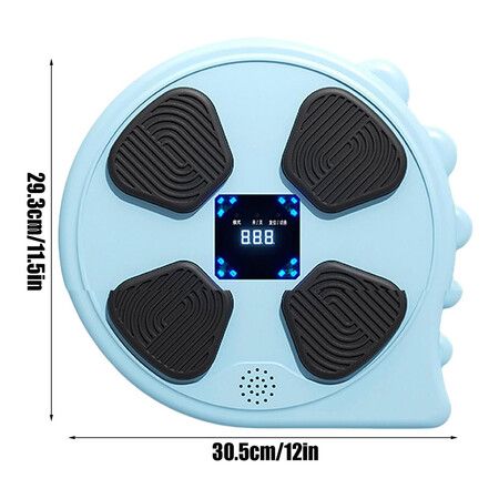 Musical Boxing Machine, Wireless Boxing Equipment with Gloves, Electronic Fitness Boxing Machine For Kids (Blue)