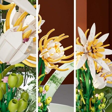 Epiphyllum Flowers Building Set, Botanical Collection, Flower Botanical Bonsai Building Toys for Teens Ideal for Display (835PCS)