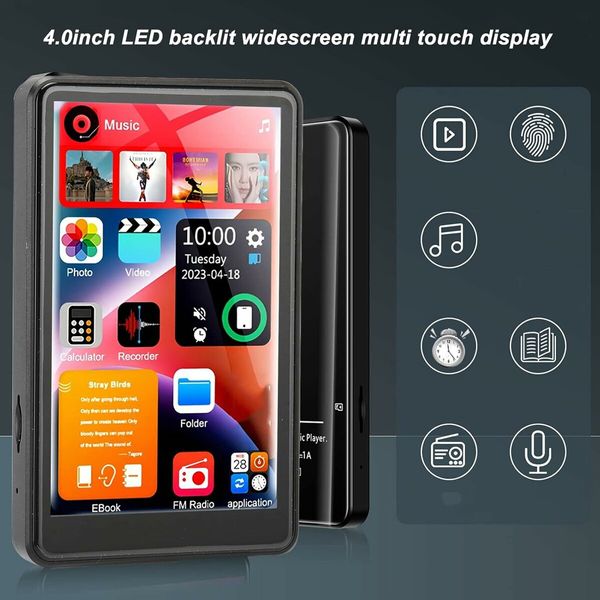 16G MP3 Player with Bluetooth, 4.0 HD Full Touch Screen Music Player