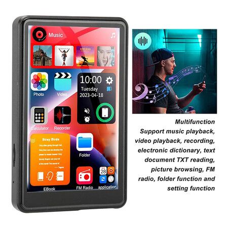 16G MP3 Player with Bluetooth, 4.0 HD Full Touch Screen Music Player