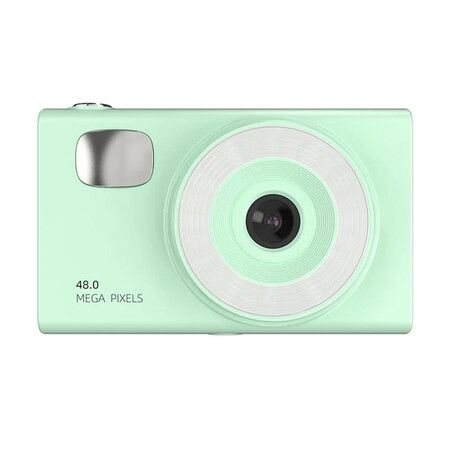 Portable 2.8 inch IPS Screen Digital Camera Student HD CCD Camera with 64G TF Card and Card Reader, Green