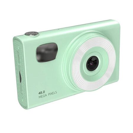 Portable 2.8 inch IPS Screen Digital Camera Student HD CCD Camera with 64G TF Card and Card Reader, Green