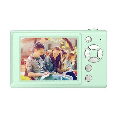 Portable 2.8 inch IPS Screen Digital Camera Student HD CCD Camera with 64G TF Card and Card Reader, Green