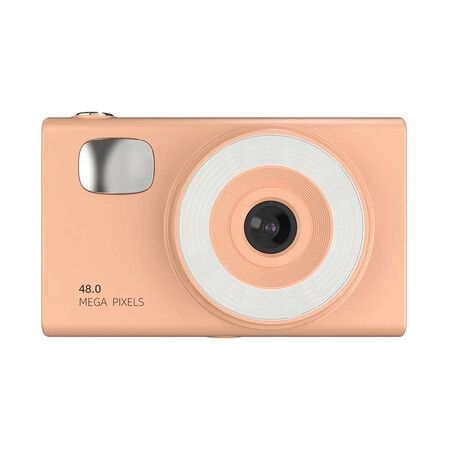 Portable 2.8 inch IPS Screen Digital Camera Student HD CCD Camera with 64G TF Card and Card Reader, Orange