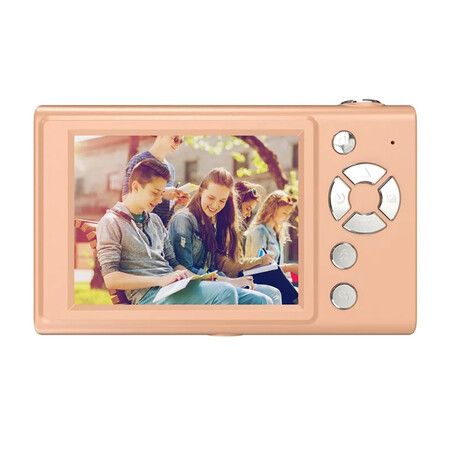 Portable 2.8 inch IPS Screen Digital Camera Student HD CCD Camera with 64G TF Card and Card Reader, Orange