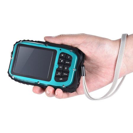 16MP 2.7 inch LCD Waterproof Digital Video Camera Mini Camcorder DV Underwater Max 10M Diving 8X Digital Zooming Face Detection, Blue