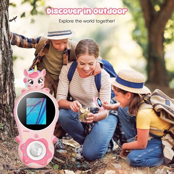 Mini Handheld Digital Toy Microscope,Biological for Kids Educational Science Toys,Christmas Birthday Gifts for Age 3+ Kids-Pink