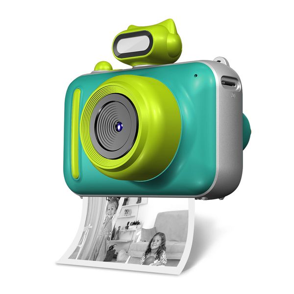 Kids Mini Camera Instant Print 48 MP Selife Digital Camera with 2.5K Video with 32 GB Card,Birthday Xmas Gift for 3-12 Year Old Girls Boys,Green