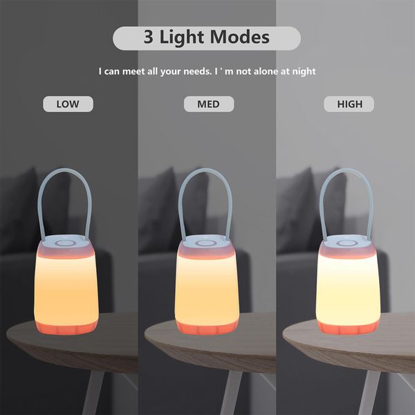 3 Pack LED Camping Light,3 Light Modes Rechargeable Battery Powered Night Light for Indoor and Outdoor Emergency Light,Tent Lantern,Camping