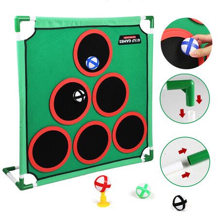 Golf Chipping Game Indoor Outdoor Golf Games,Large Golf Chipping Game Mat with Chipping Mat and 20 Grip Balls,For Home Backyard Office