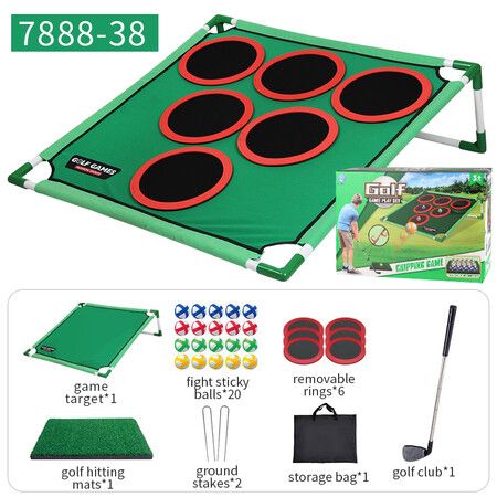 Golf Chipping Game Indoor Outdoor Golf Games,Large Golf Chipping Game Mat with Chipping Mat and 20 Grip Balls,For Home Backyard Office