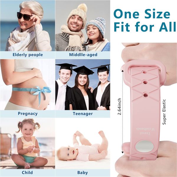 2Pcs Motion Sickness Bands Adjustable Acupressure Nausea Wristbands Morning Sickness Relief for Pregnant Women