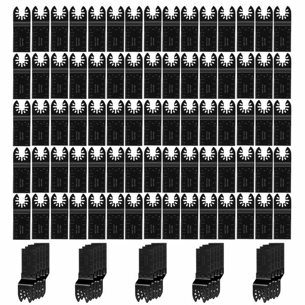 Oscillating Tool Saw Blades Multitool Kit Steel 100PCS for Wood Plastic Metal Cutter Fit Fein Multimaster Dewalt Porter Rockwell Ryobi Hitachi Milwaukee