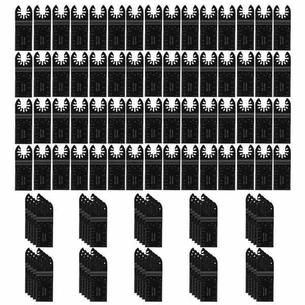 Oscillating Tool Saw Blades Multitool Kit Steel 100PCS for Wood Plastic Metal Cutter Fit Fein Multimaster Dewalt Porter Rockwell Ryobi Hitachi Milwaukee